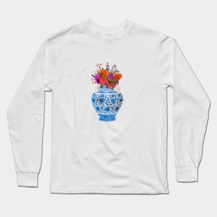 Chinese Ming Vase with Flowers Long Sleeve T-Shirt